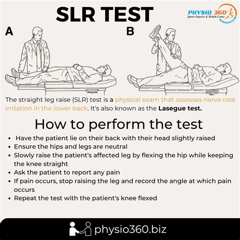 How to perform the Straight Leg Raise Test | Physio360Chennai posted on ...