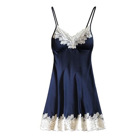 Nokiwiqis Silk Satin Sleeveless Night Dress with Chest Pads India | Ubuy