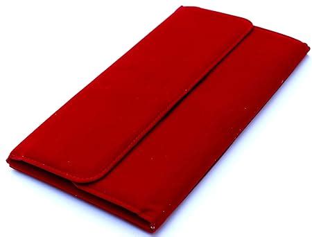 Girija Red 2 - in -1 Velvet Necklace folder Pouch : Amazon.in: Jewellery