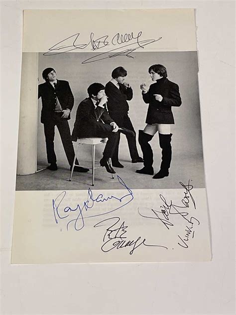 Lot 2088 - THE KINKS; a black and white book page