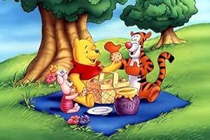 Wallpics® Pooh and Tigger Cartoon Painting Poster Waterproof Vinyl ...