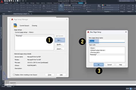 AutoCAD Page Setup Command 的图像结果