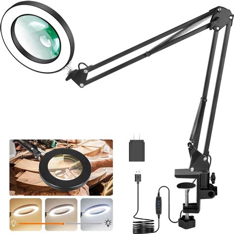 Amazon.com: Magnifying Glass with Light Toolour 5X&10X Magnifying Glass ...