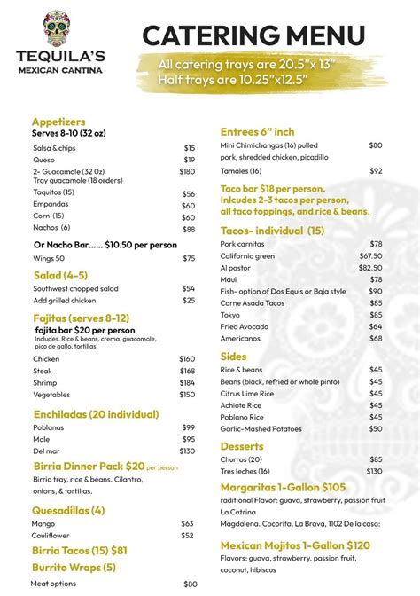 Catering – Tequila's Mexican Cantina, vibrant and authentic Mexican ...