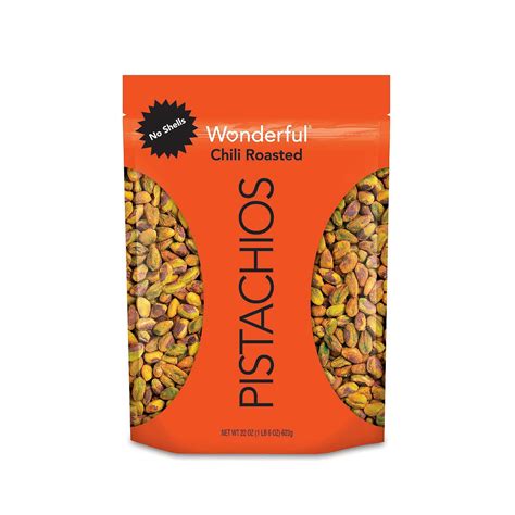 Wonderful Low-Calorie Snack Nuts: Chili Roasted Pistachios (22 Ounce ...
