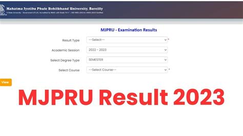 MJPRU Result 2024 Announced: Check Now on mjpruiums.in
