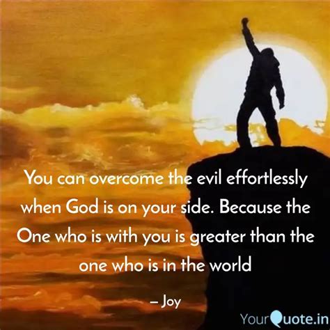 You can overcome the evil... | Quotes & Writings by Joice Sundar ...