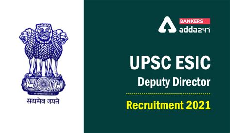 UPSC ESIC Deputy Director Recruitment 2021: Apply for 151 Vacancy ...