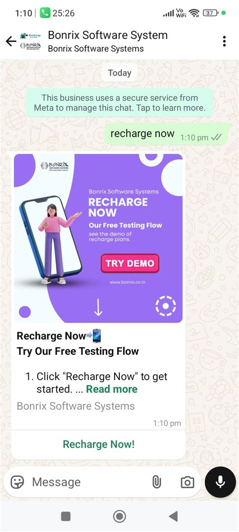 Recharge WhatsApp Flow | Ahmedabad (Gujarat), India