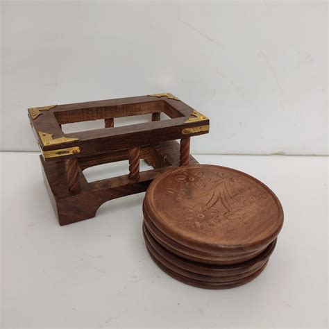 Wooden Tea Coasters - WTC0006 – Decor Duniya