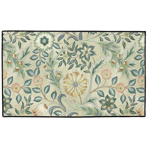 Wilhelmina Indoor/Outdoor Floor Mat William Morris Orkney Sage Green ...