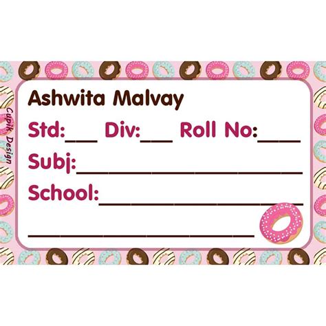 Personalised School Book Labels | Donuts – mumma.com