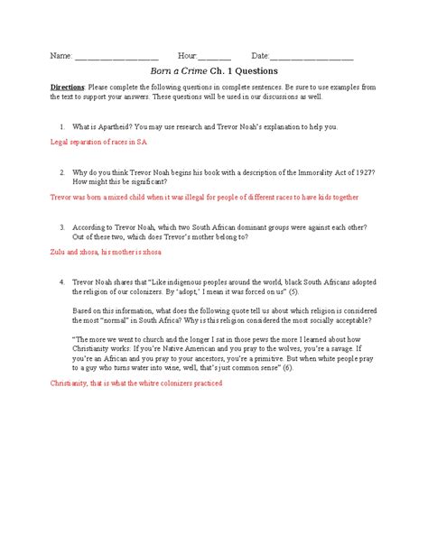 Born a Crime Ch. 7 & 8 Discussion Questions and Analysis - Studocu