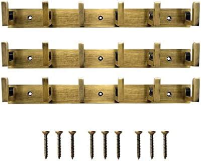 VOLO Antique Brass 6 Pin Metal Bathroom Cloth Hooks Hanger Door Wall ...
