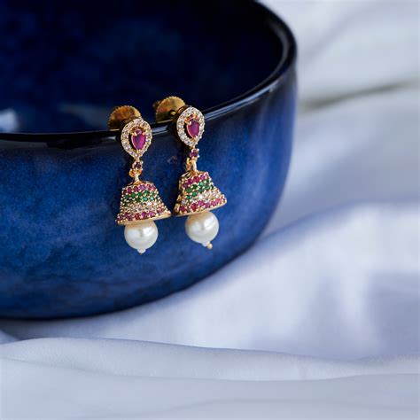 Classic Charm Golden Jhumkas – Opal Touch