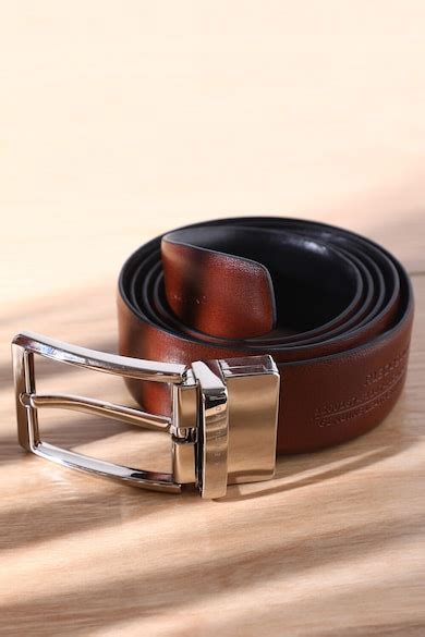 Buy Men Brown Textured Genuine Leather Belt Online - 39668617 | Peter ...