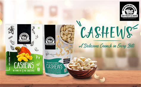 WONDERLAND FOODS Roasted and Salted Cashews (200 g Each) - Pack of 2 ...