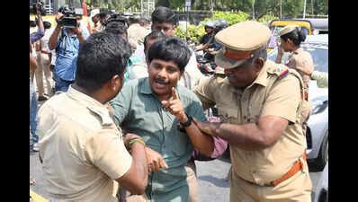 Disabled plan protest, thwarted - The Times of India