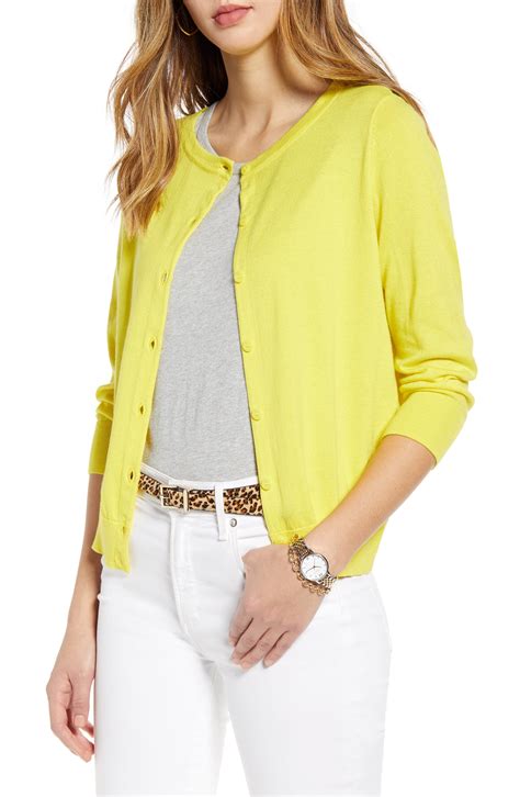 Yellow Cardigan Women's Clothing at James Silvers blog