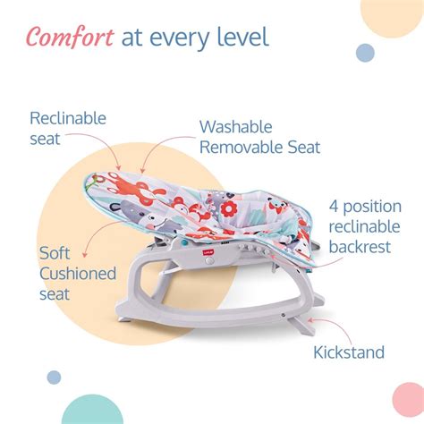LuvLap Animal Kingdom 3 in 1 Baby Rocker - Hippo (M.No 19452) - Cureka ...