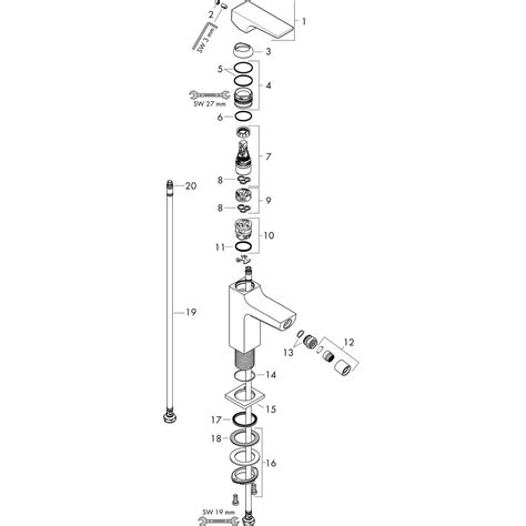 Metropol Bidet mixers: Chrome, Item No. 32520000