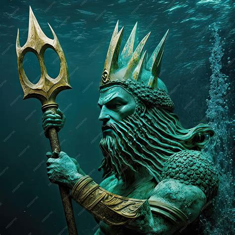 Poseidon God Statue