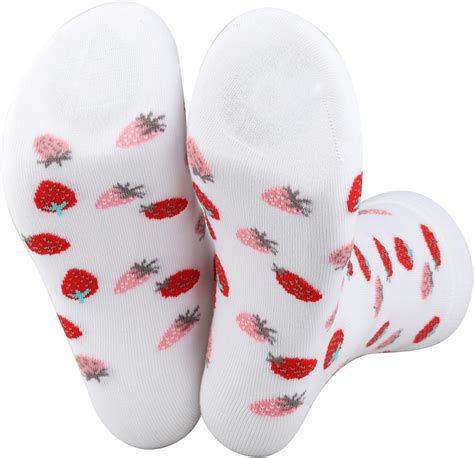 Amazon.com: PWHAOO Strawberry Festival Socks Strawberry Fruit Socks ...