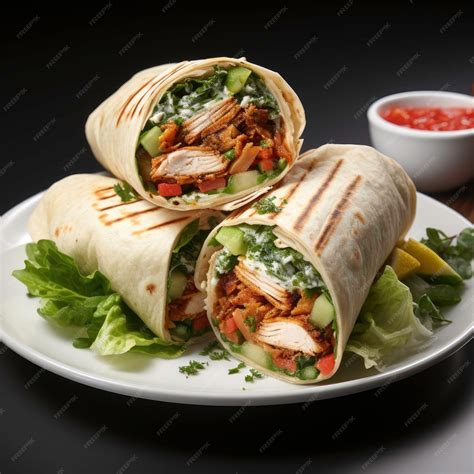 Premium Photo | Wrap sandwich sandwich wrap chicken shawarma wrap roll ...
