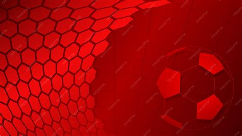 Fundo de futebol em cores vermelhas | Vetor Premium