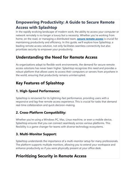 Image result for Splashtop Remote Access