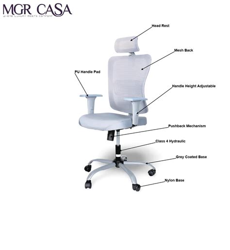 MGR VENTO GREY HIGH BACK MESH OFFICE CHAIR – MGRCASA