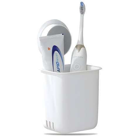 LEMBOSE Toothbrush Holders for Bathroom, Wall-Mounted Brush Holder ...