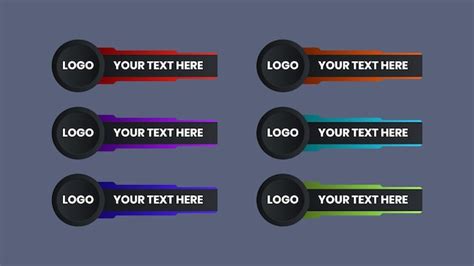 Lower third template set of tv banner and bars for news and sport ...