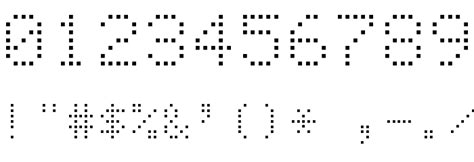 Image result for Dot-Matrix Normal Font
