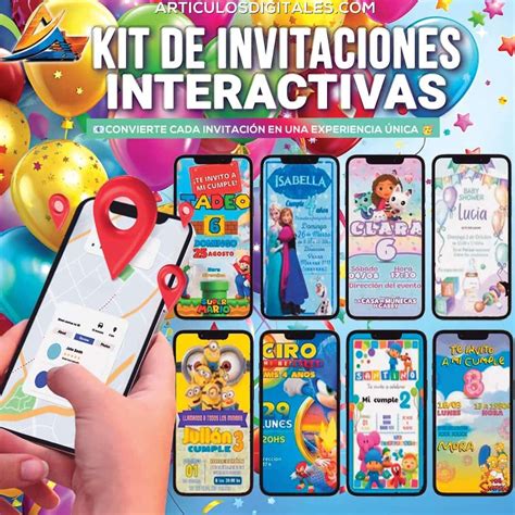 Kit de Invitaciones Interactivas - Articulos Digitales