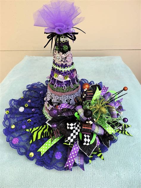 Decorated Witch Hat Centerpiece for Halloween