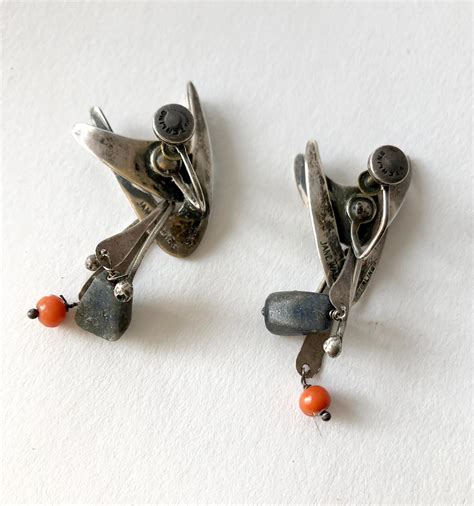 Jane Walker Sterling Silver Coral Wood American Modernist Kinetic ...