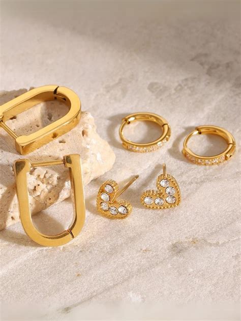 Buy Three Pairs Of Stainless Steel Hoop Earrings Online - Ishhaara