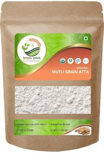 Simply Jaivik Multi Grain Atta (Wheat, Oats, Maize, Ragi, Chana Dal ...