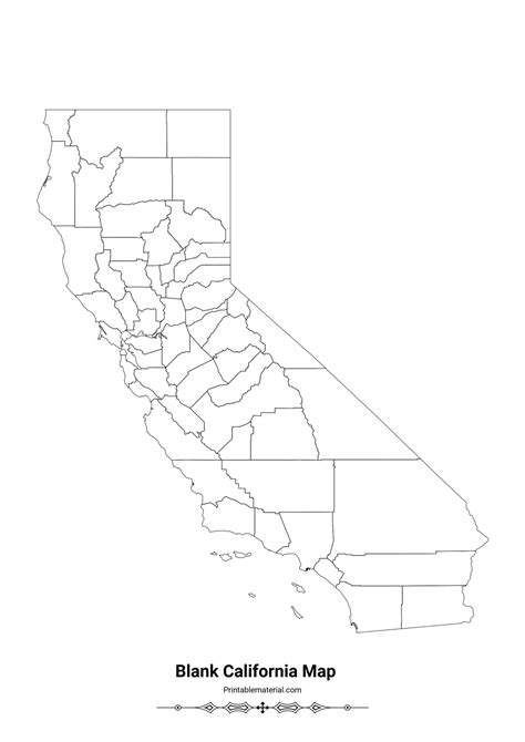 Printable Blank California Map