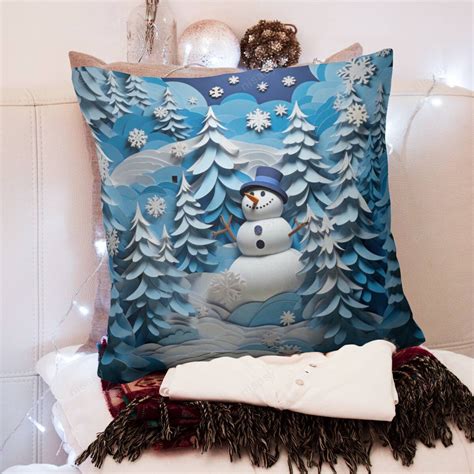 One gift whole family 3D snowflake with snowman home decor - nisasy