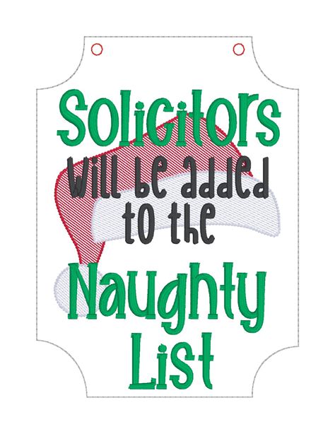 Solicitors Will Be Added To The Naughty List sign machine embroidery d ...