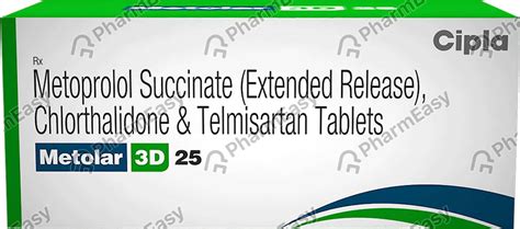 Buy Metolar 3d 25mg Strip Of 10 Tablets Online at Flat 15% OFF | PharmEasy