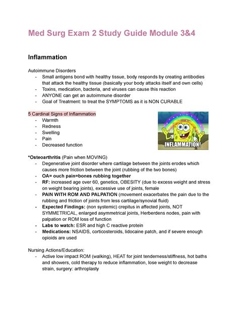 Image result for Med Surg Study Guide