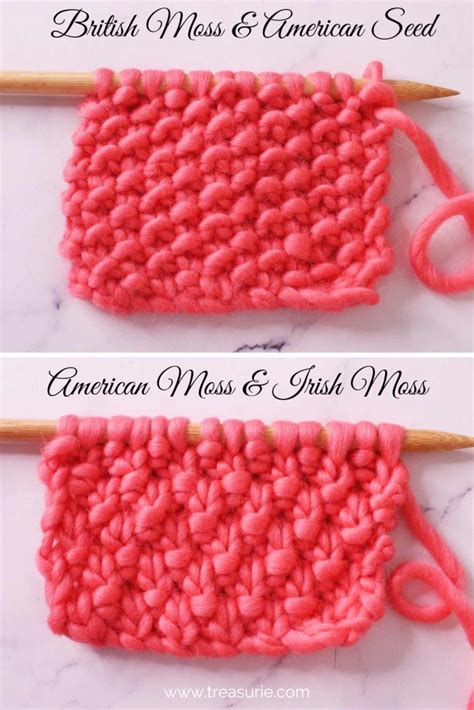Moss Stitch Knitting Pattern 的图像结果