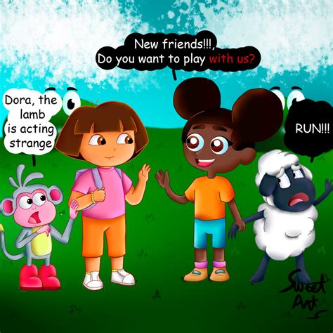 Dora the Explorer meets Amanda the Adventurer by SweetArt99 on DeviantArt