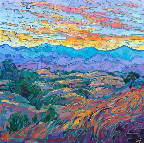 Hills of Oak - Contemporary Impressionism Paintings by Erin Hanson