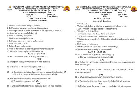 AD3251-DSD CT1 - reference - CHENDHURAN COLLEGE OF ENGINEERING AND ...