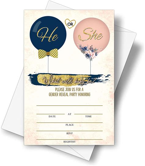 Gender Reveal Invite