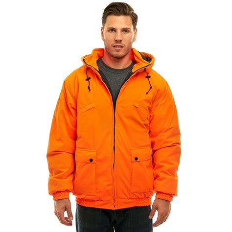 neon orange winter jacket